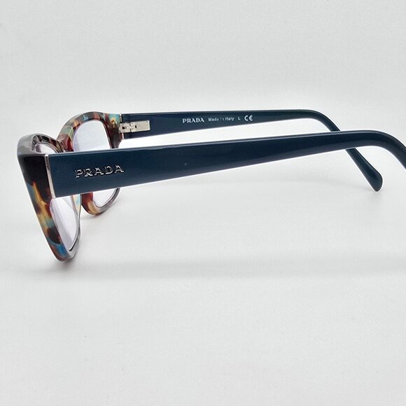 *SOLD* Prada VPR 18O NAG-1O1 Spotted Blue Havana Eyeglasses Frame w/ Flexhinge - Picture 3 of 12